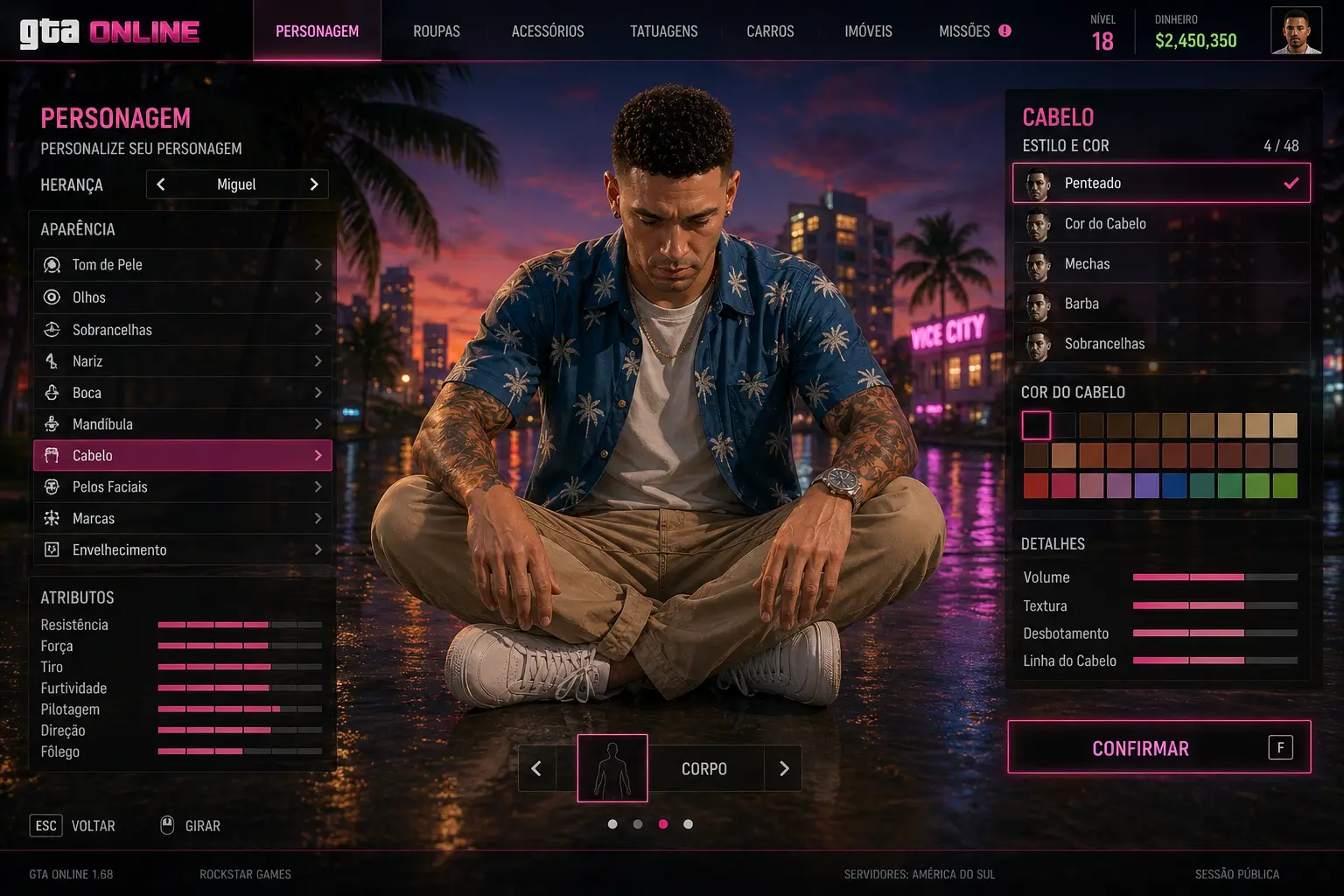 AI Cinematics: Integração de Personagem e UI Estilizada GTA